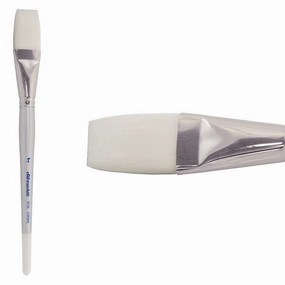 nonslip Silverwhite? Short Handle Foundation Watercolor Stroke Size 1"
