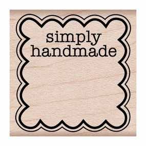wooden biodegradable Simply Handmade Rubber Stamp
