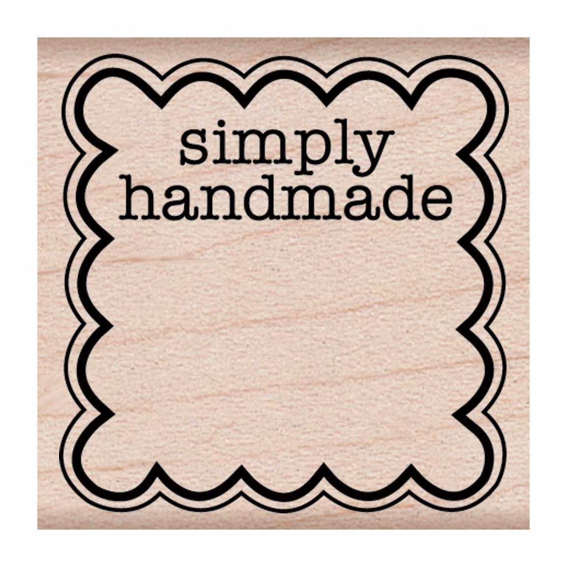 wooden biodegradable Simply Handmade Rubber Stamp