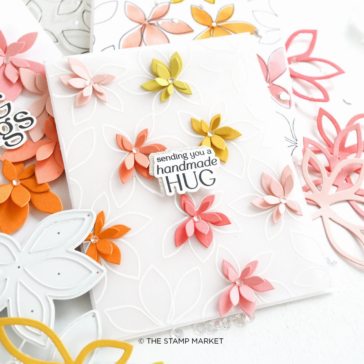 sturdy matte Simply Petals Background Stamp