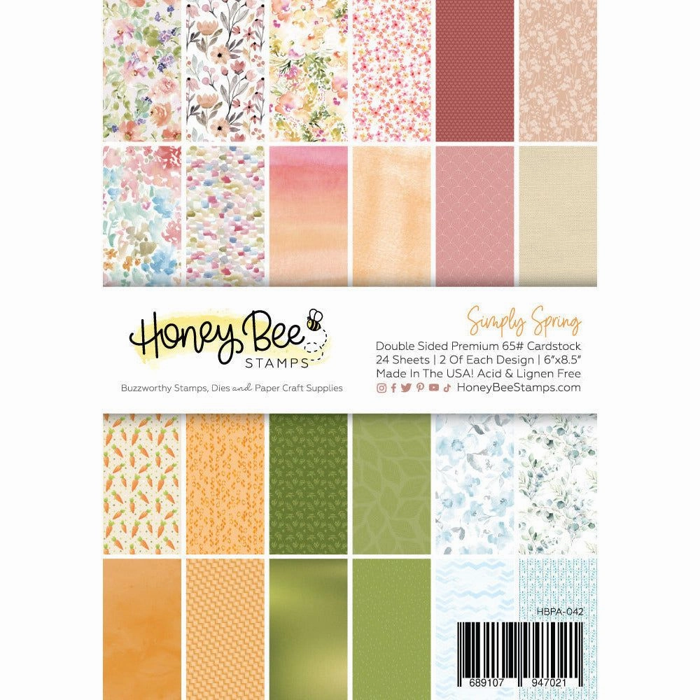 Simply Spring Paper Pad 6X8.5 - 24 Double-Sided Sheets portable