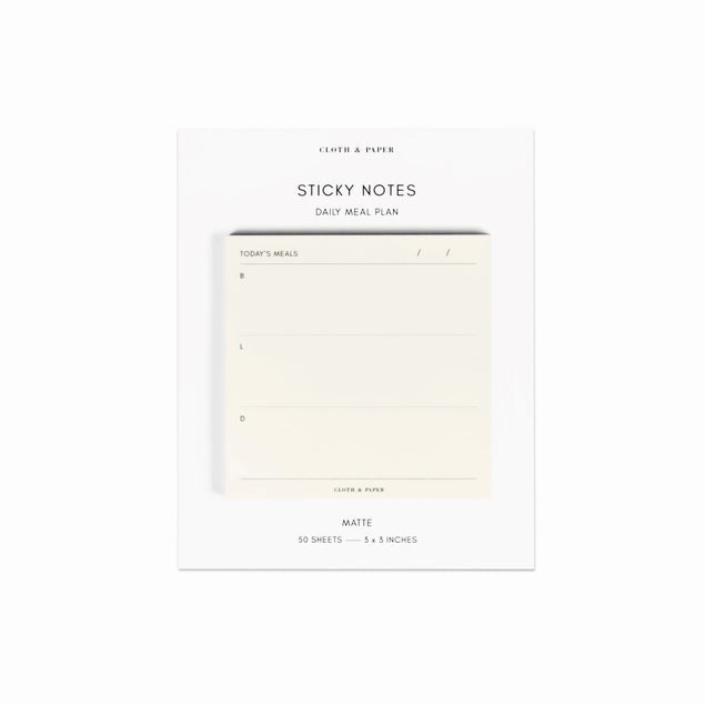 Daily Meal Plan Sticky Notes antislip