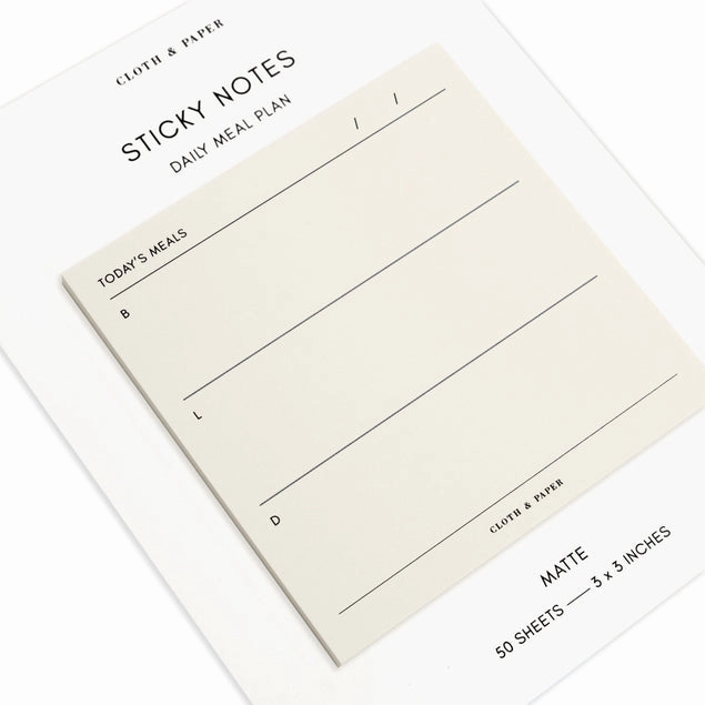 Daily Meal Plan Sticky Notes stackable wholesale