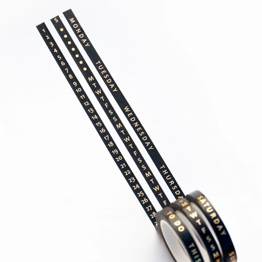 Days & Dates Slim Washi Tape Set recycled shiny