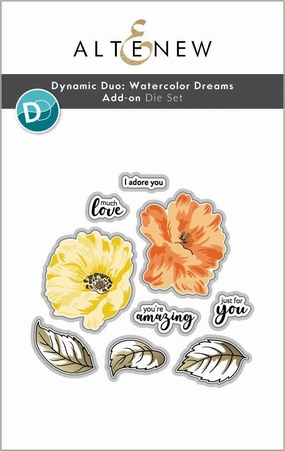 Dynamic Duo: Watercolor Dreams Add-On Die Set durable musthave