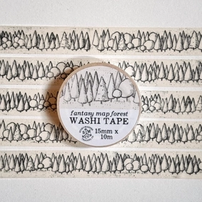 Fantasy Map Forest Washi Tape expandable handy