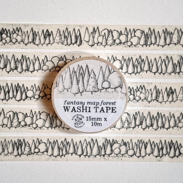 Fantasy Map Forest Washi Tape expandable handy