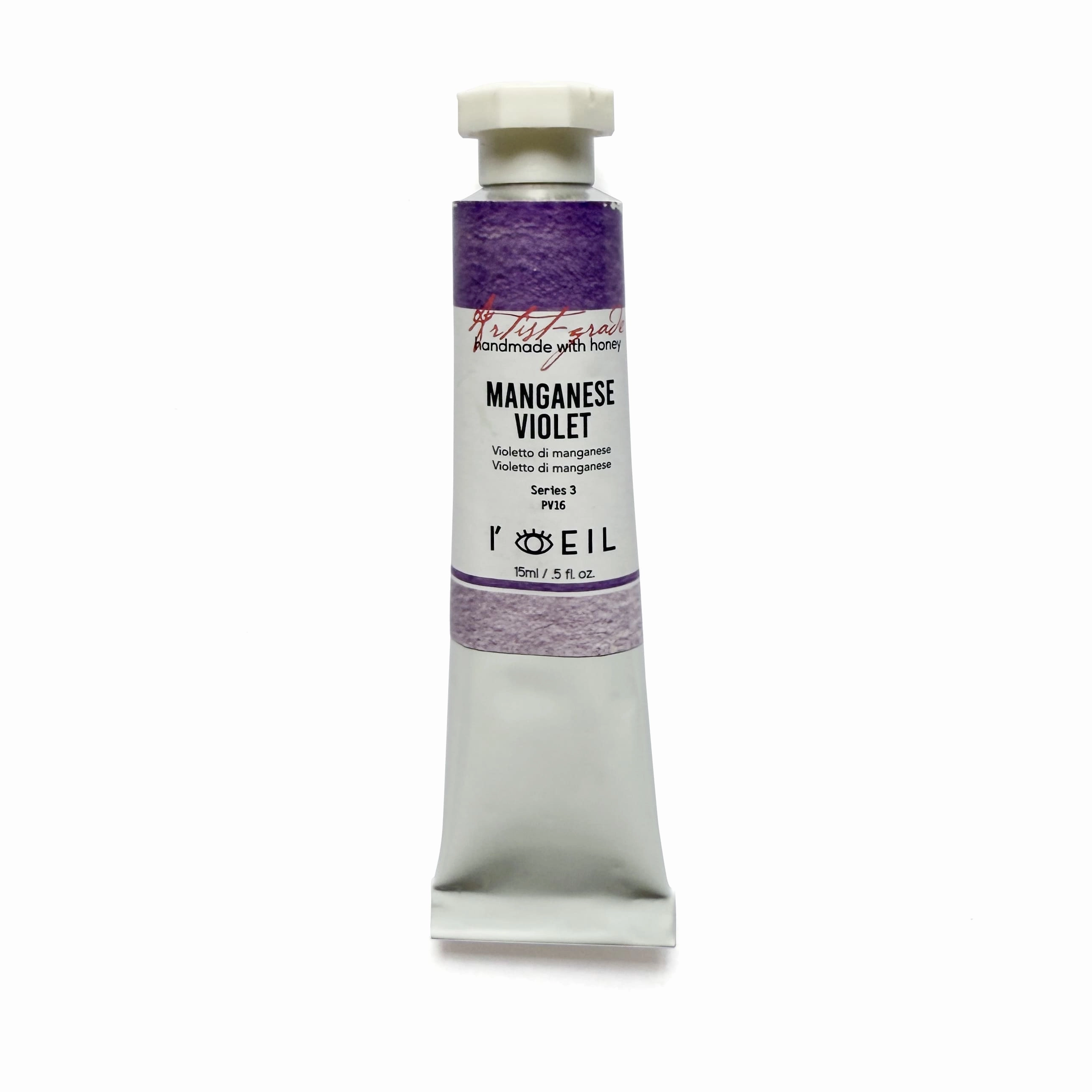bold Manganese Violet Pv16 - Artist Grade Handmade Honey Based Watercolor Tube 15Ml