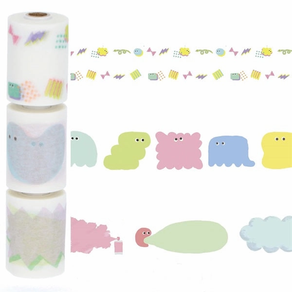 professional biodegradable Maste Perforated & Writable Slim Washi Tape Set Monthly Pop