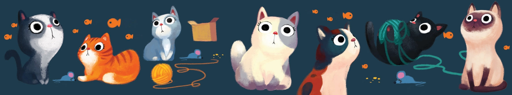 Meows In The Dark Blue Washi Tape classic
