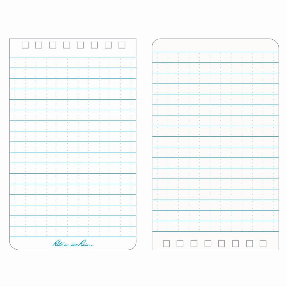 Rite In The Rain Spiral Notebook- Arctic Blue- 3X5 small