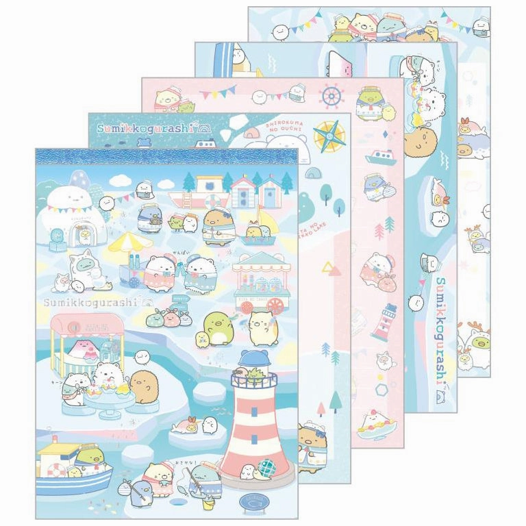 Sumikkogurashi Shirokuma Hometown A6 Notepad bamboo refillable