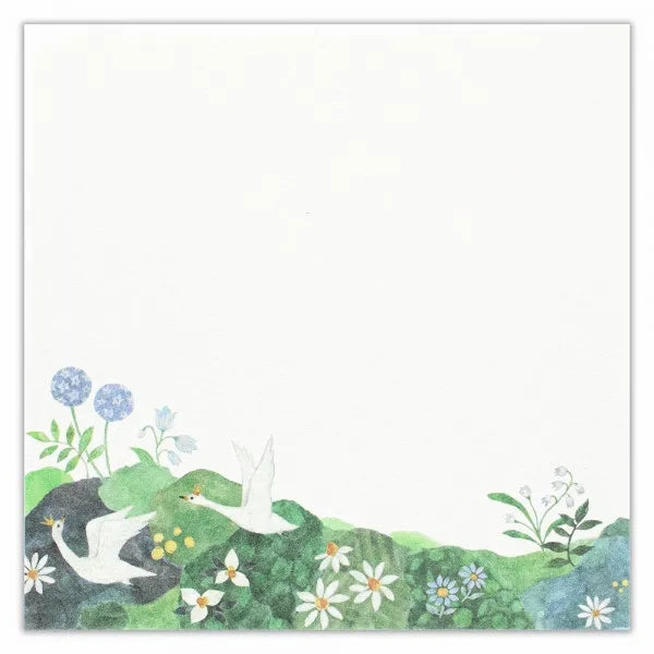 Six Swans Fable Memo Pad trusted earthy
