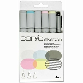 elegant Sketch By Copic - Blending Basics  - 6Pkg