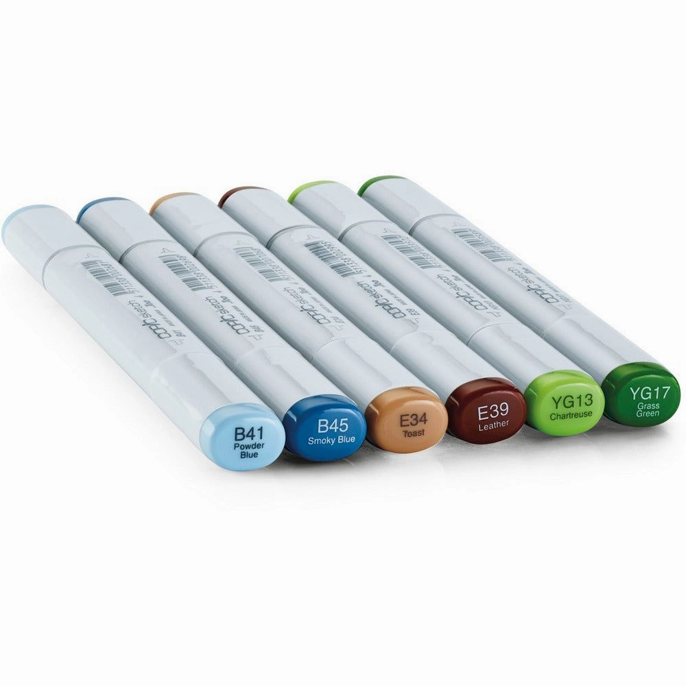 matte vivid Sketch By Copic - Earth Essentials - 6Pkg