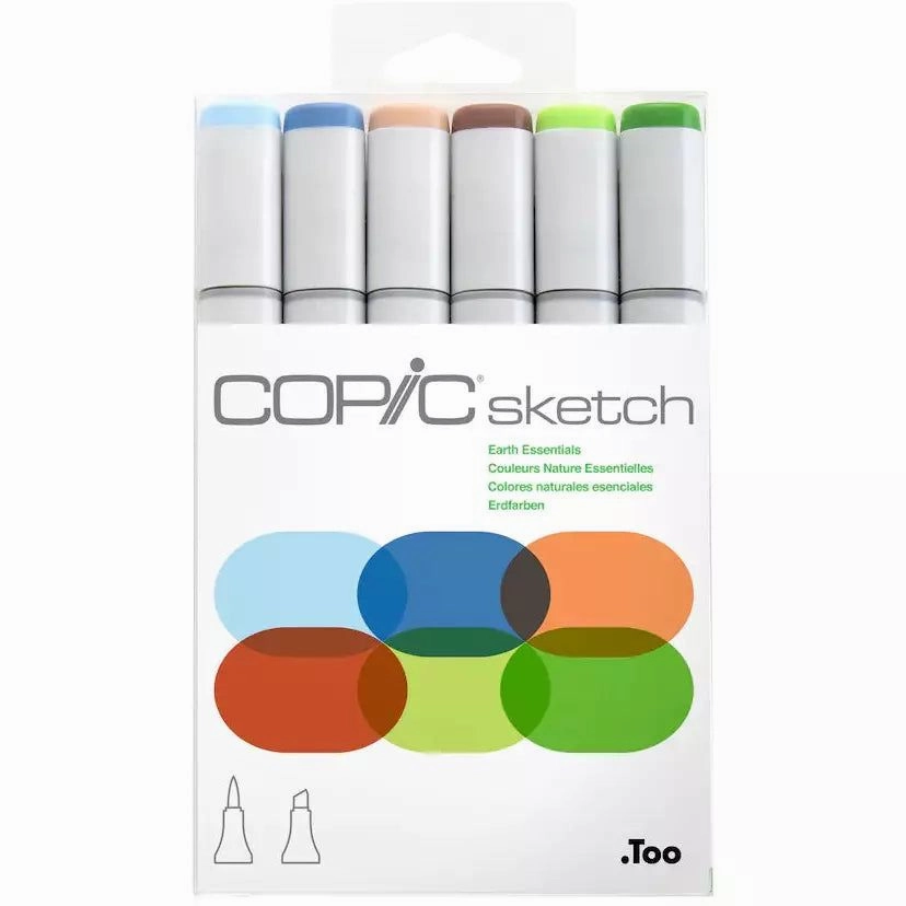 Sketch By Copic - Earth Essentials - 6Pkg professional