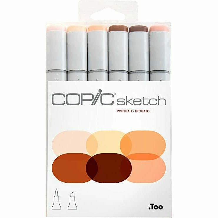 reliable Sketch By Copic - Portrait  - 6Pkg