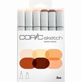 reliable Sketch By Copic - Portrait  - 6Pkg