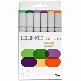 vivid finest Sketch By Copic - Secondary Tones  - 6Pkg