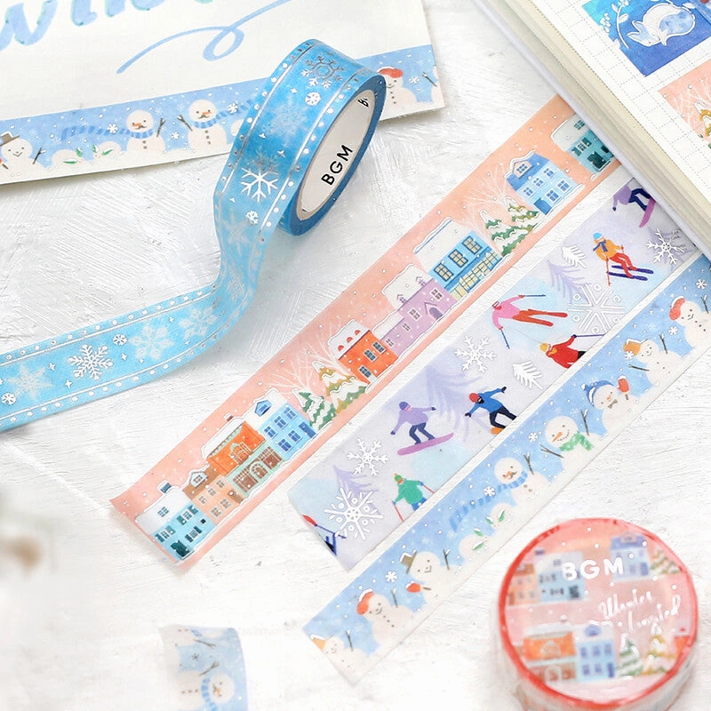 collapsible Skiing Washi Tape