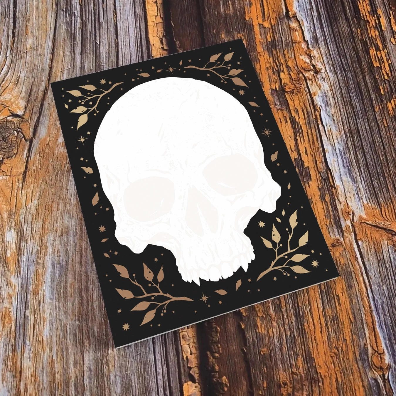Skull Notepad wooden