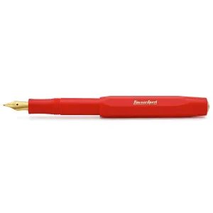 quickdry retractable Kaweco Sport Classic Red Fountain Pen