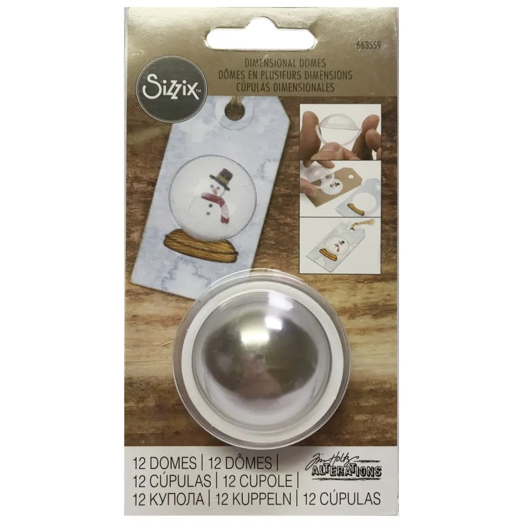 Sizzix  Dimensional  Domes linen springloaded