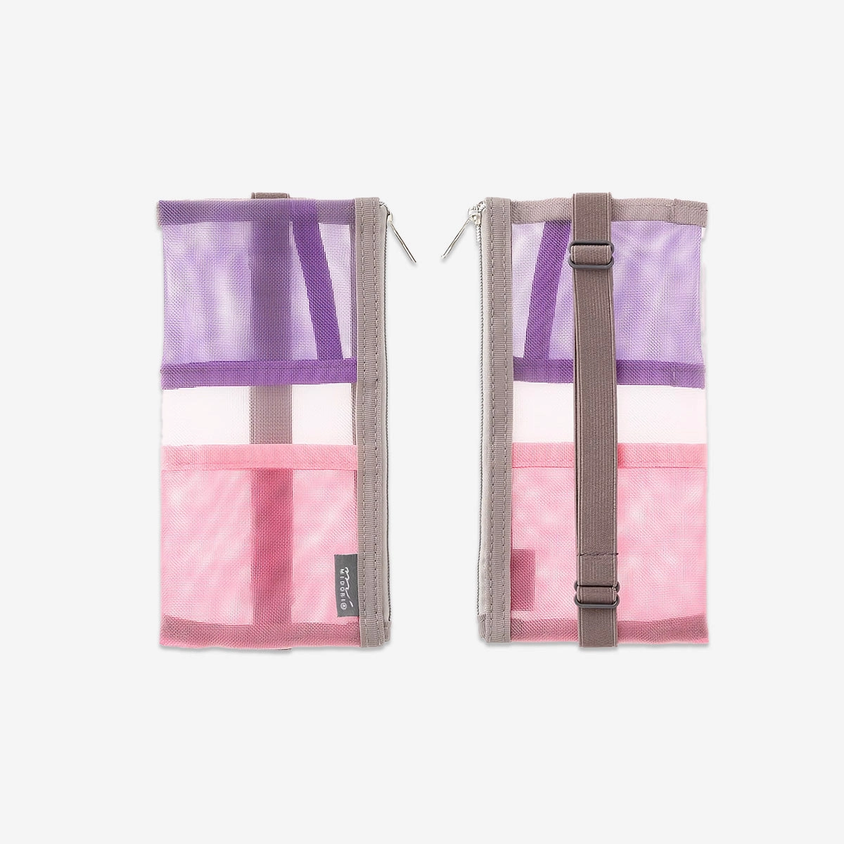 Book Band Pen Case // Mesh Purple/Pink colorful