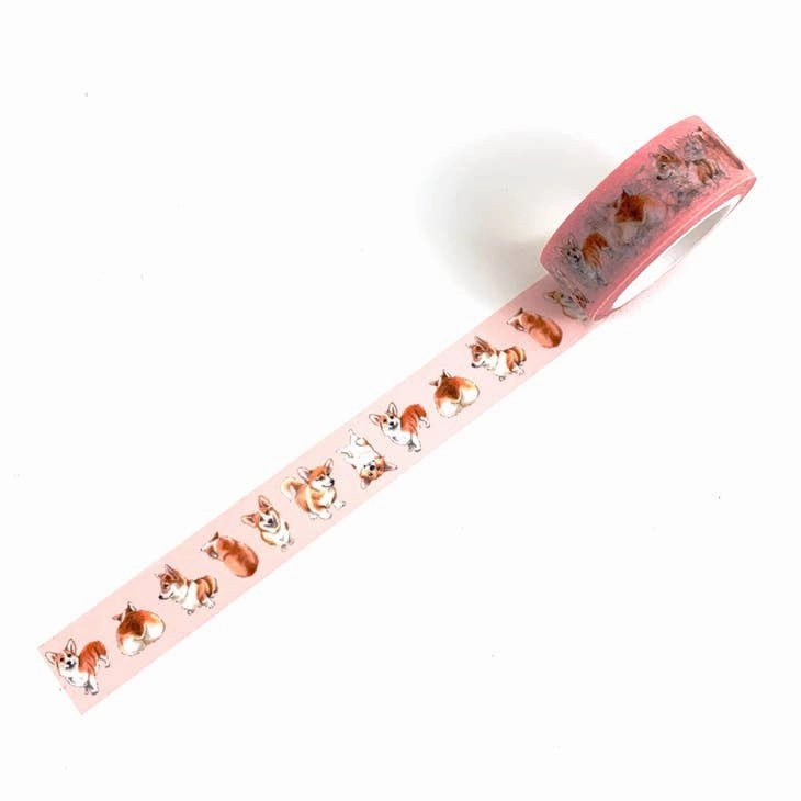 Corgi Washi Tape thin bronze