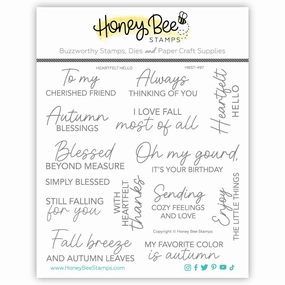 short loose Heartfelt Hello - 6X6 Stamp Set