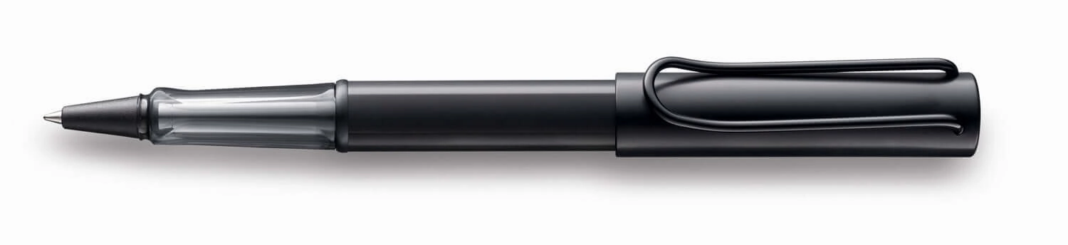 springloaded Lamy Al-Star Black Rollerball Pen