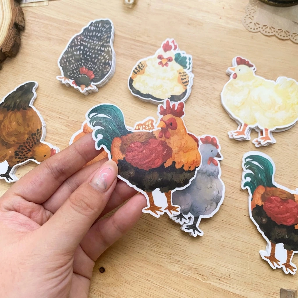 plastic Paperaicashop Cutie Chimkens Sticker Pack