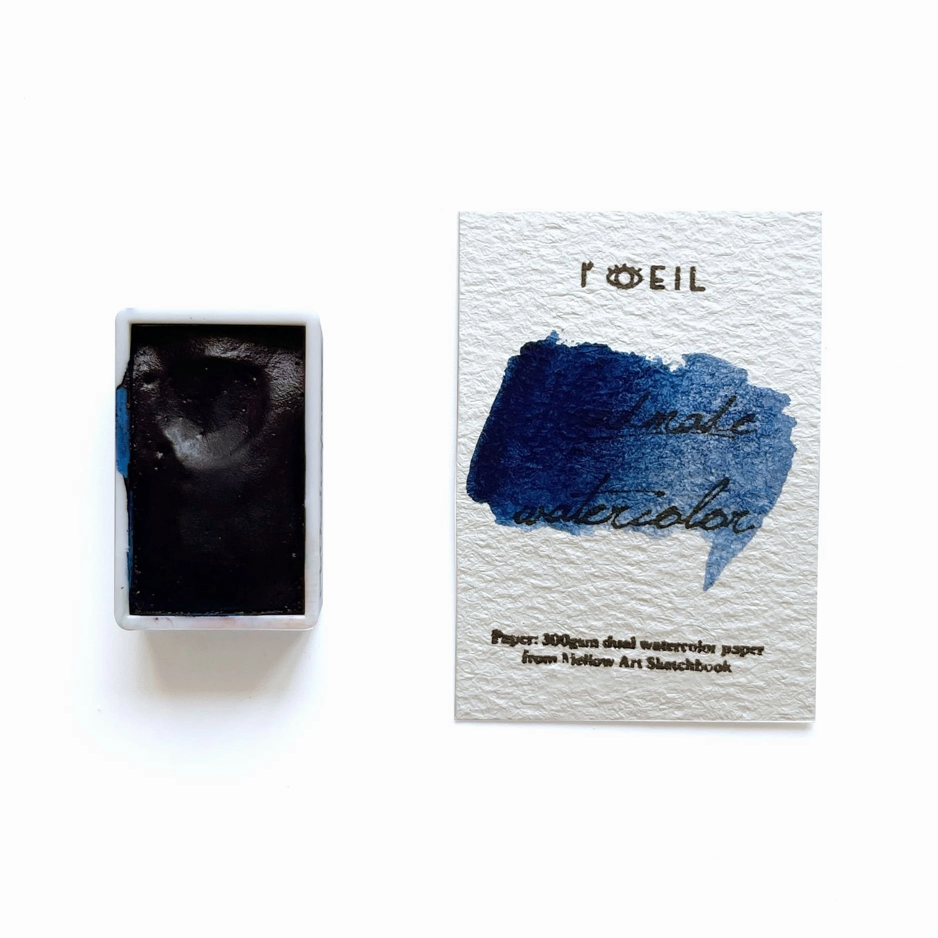 Phthalocyanine Blue Pb15 - Artist Grade Handmade Honey Based Watercolor Paint Full Pan 3.2Ml rubber shockproof