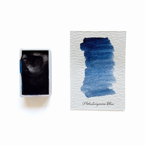 adjustable exclusive Phthalocyanine Blue Pb15 - Artist Grade Handmade Honey Based Watercolor Paint Full Pan 3.2Ml