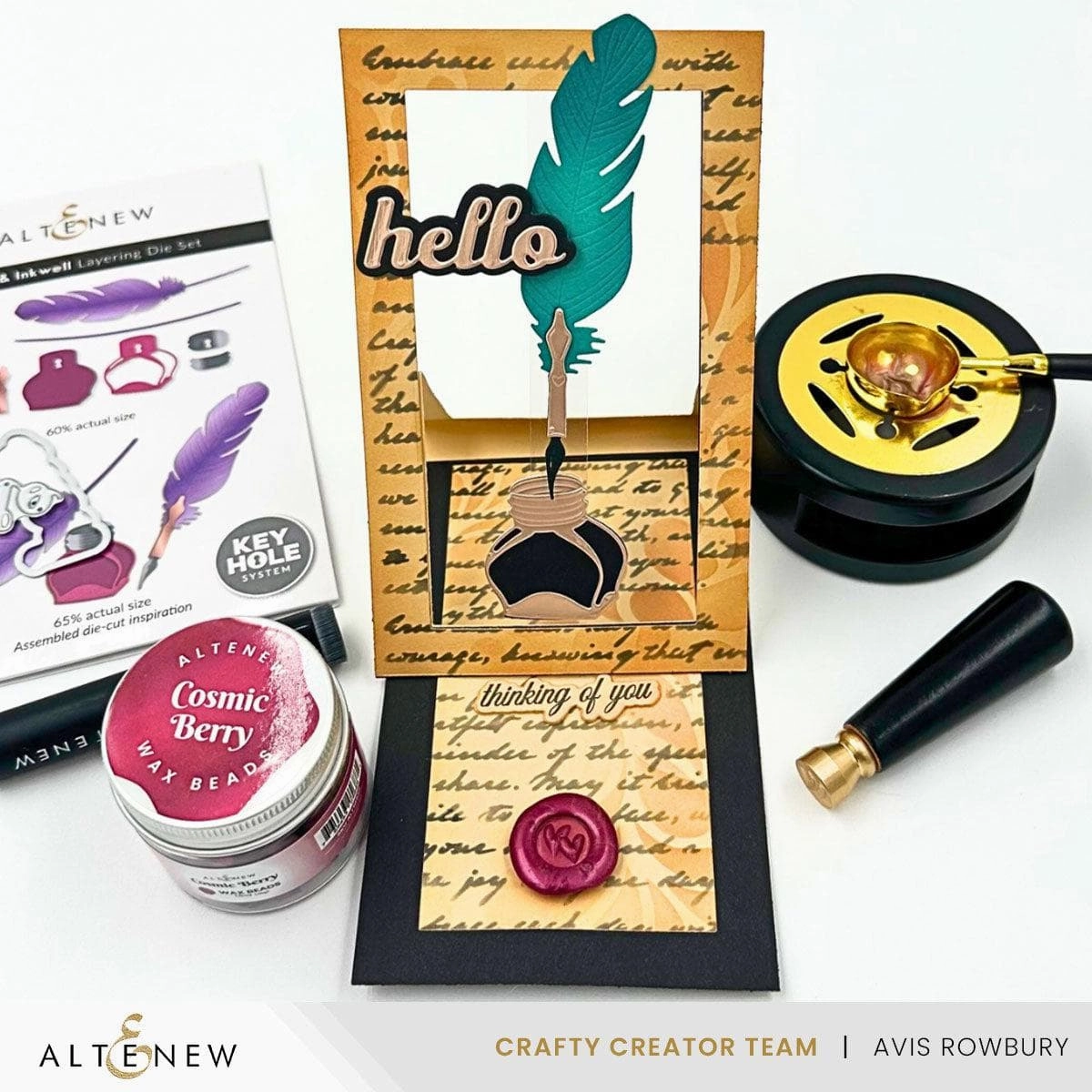 Quill & Inkwell Layering Die Set glossy
