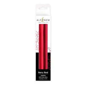narrow leather Hot Foil Roll - Berry Red (Mirror)