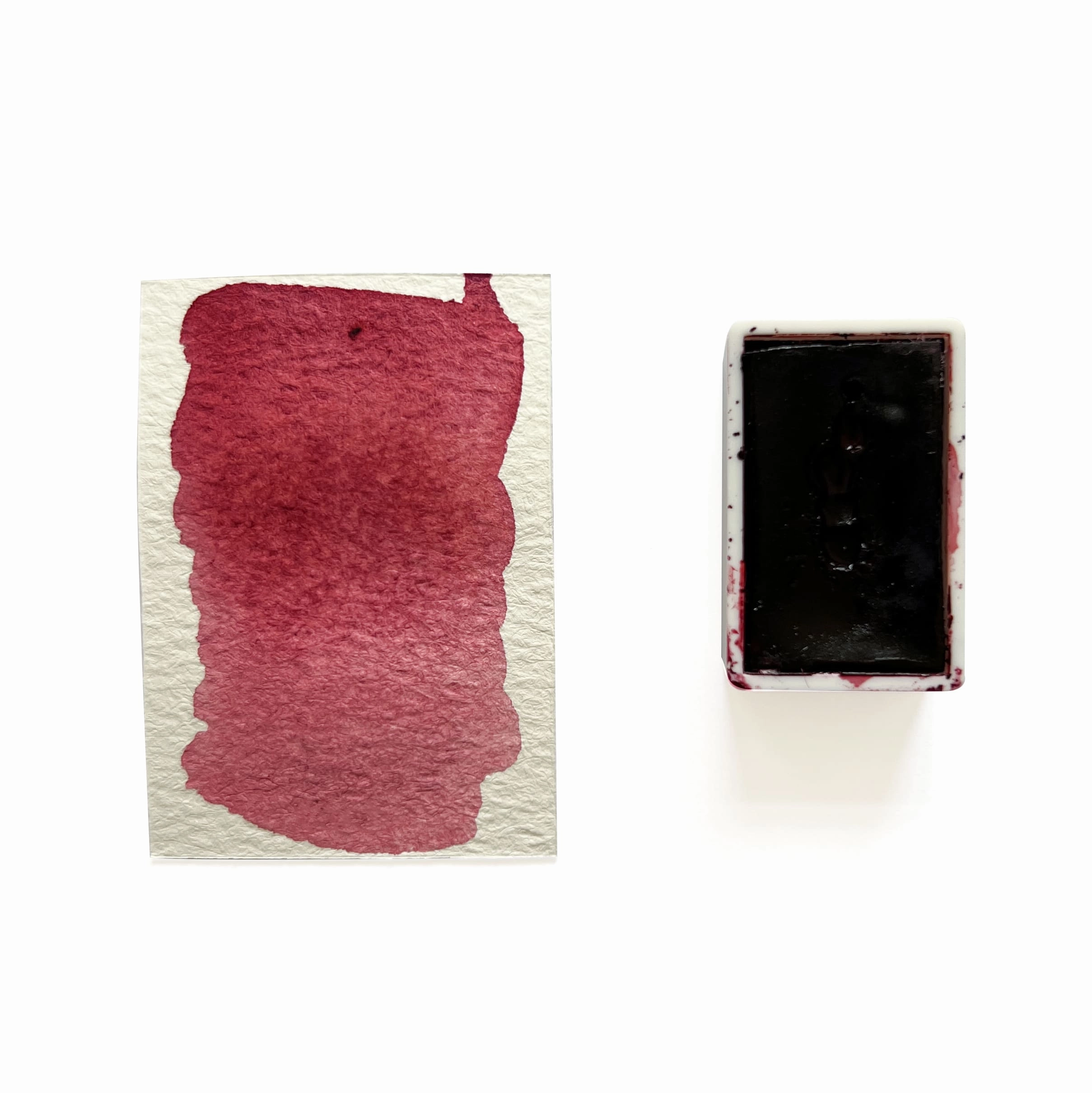 Carmine Lake Rose #2 Nr4 - Artist Grade Handmade Honey Based Watercolor Paint Full Pan 3.2Ml shiny