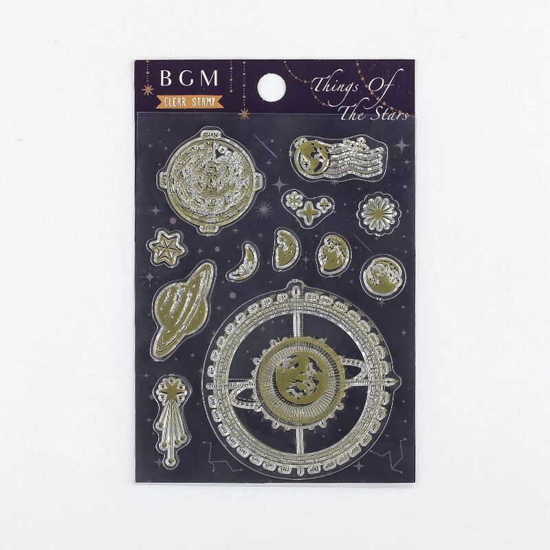 metallic Celestial Bgm Clear Stamp Set