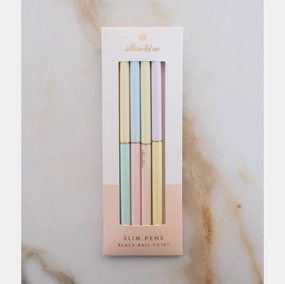 Slim Duo-Tone Light Pastel Ball Point Pens (Set Of 4) elegant