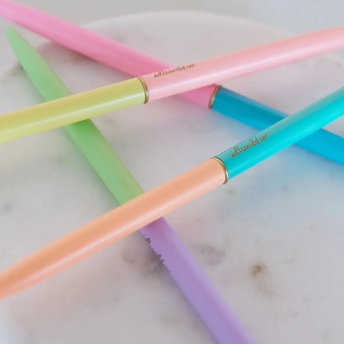 limited popular Slim Duo-Tone Neon Ball Point Pens (Set Of 4)