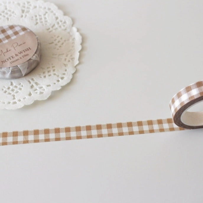 collapsible set Mocha Picnic Brown Washi Tape