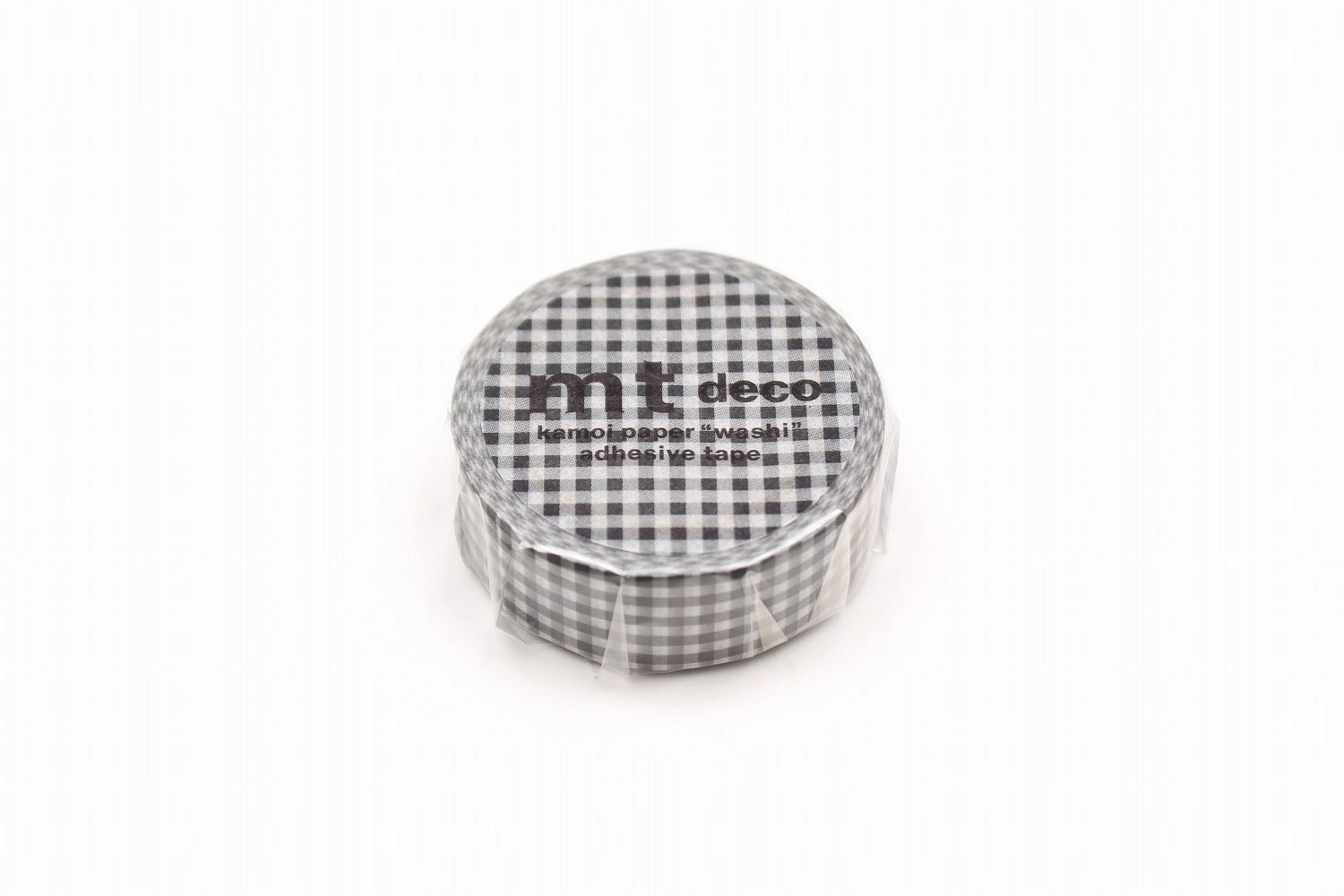Mt Washi Tape - Fine Black Gingham stackable