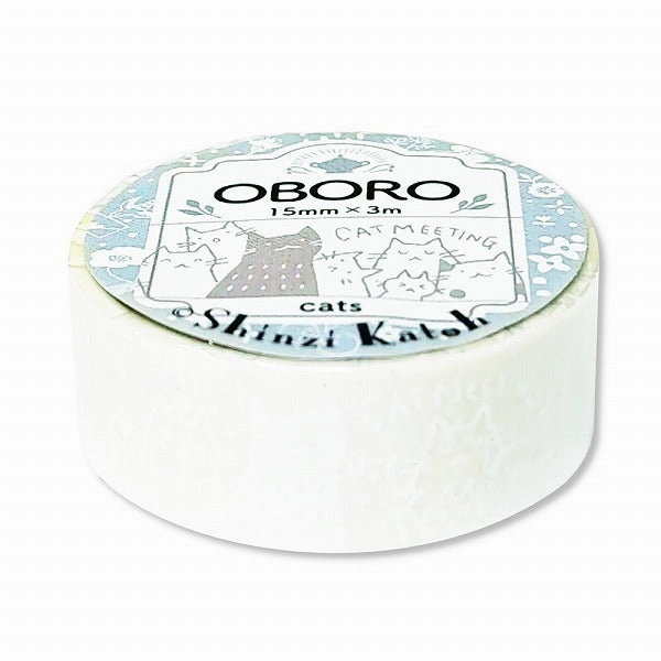 metallic bronze Oboro Cats White Washi Tape