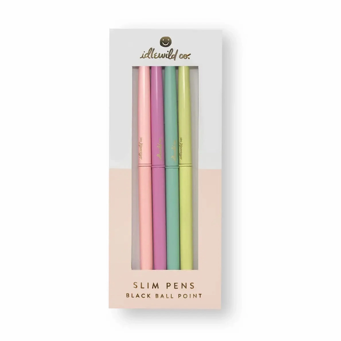 sealed Slim Pastel Ball Point Pens (Set Of 4)