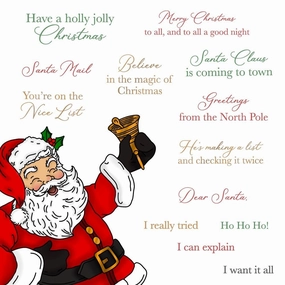 matte quality St. Nick - 6X8 Stamp Set