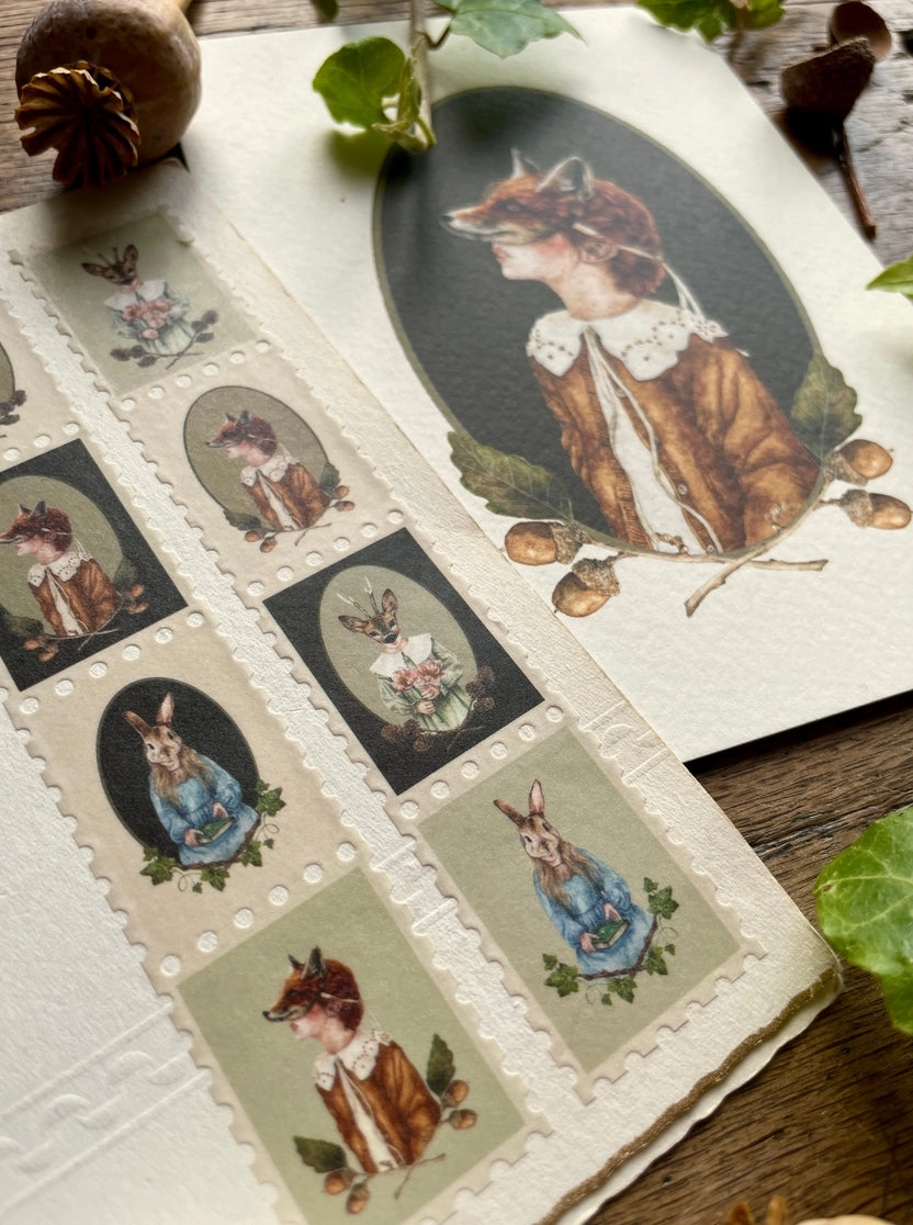 The Nature Of Disguise Animal Masks Stamp Washi Tape cool