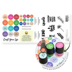 set Small & Mini Blending Brushes Label Set - 2023 Amy Tangerine Collection