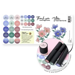 refined versatile Small & Mini Blending Brushes Label Set - Blue Mountains, Frosted Foliage, Woodland Escape