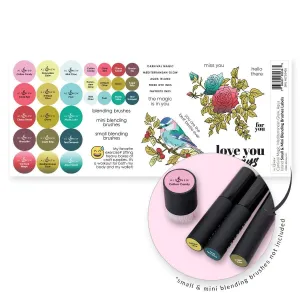 Small & Mini Blending Brushes Label Set - Carnival Magic, Mediterranean Glow, Aqua Island durable
