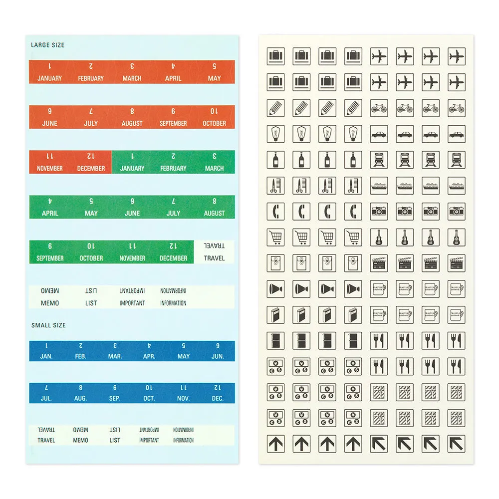 Traveler'S Notebook Customized Sticker Set For Diary 2025 modern